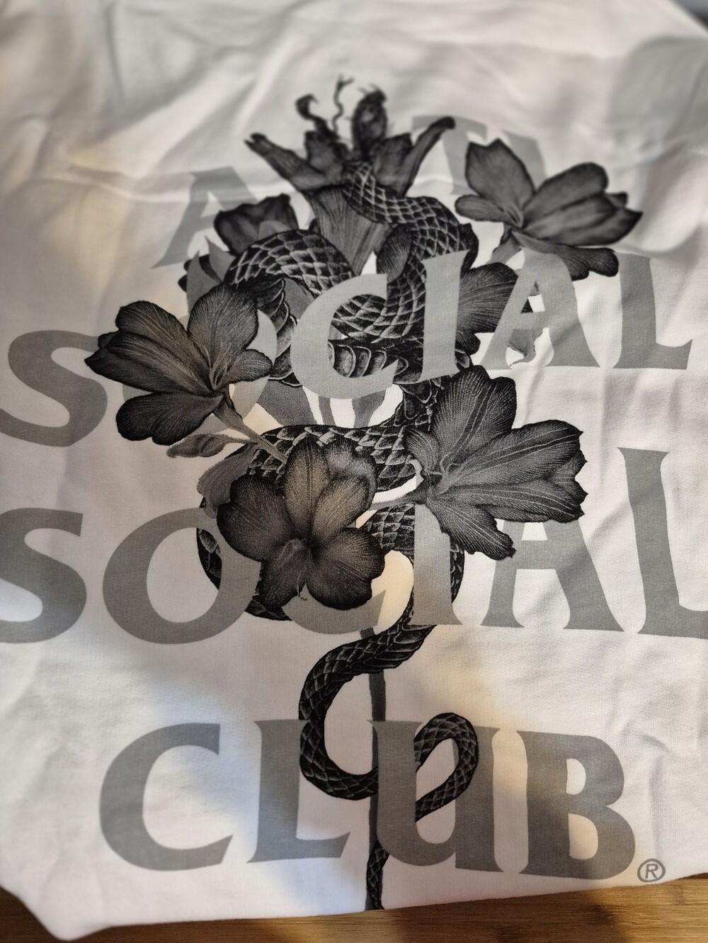 NWT RARE Anti Social Social Club White Hoodie(Hokkaido 3M) Size Large